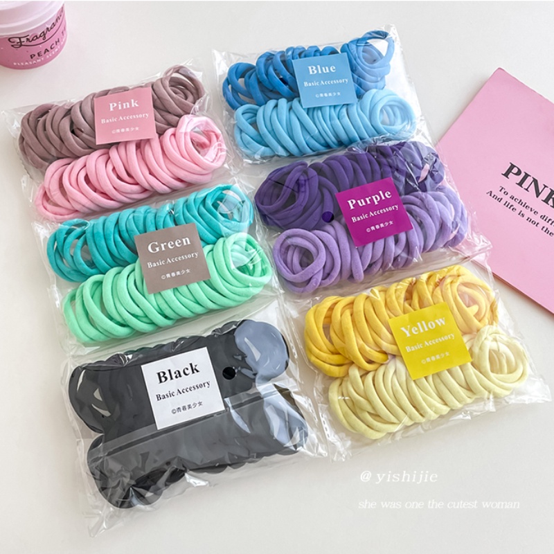 50 ชิ้น เกาหลี หวาน เด็กผู้หญิง สีลูกกวาด ยางยืด ยางรัดผม เชือกผม เครื่องประดับผม