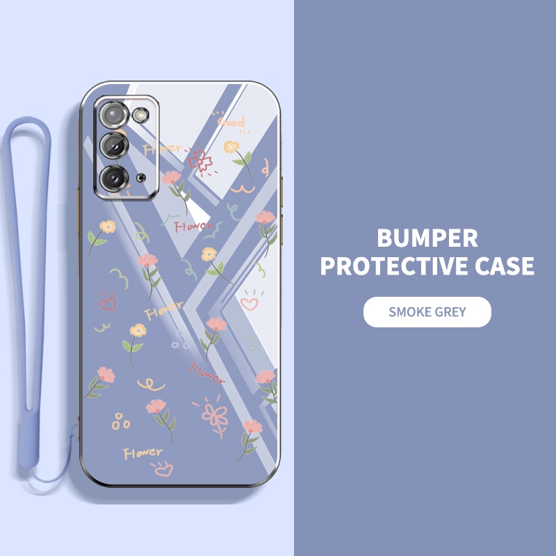 เคสโทรศัพท์มือถือ ซิลิโคน กันกระแทก ลายดอกไม้ สําหรับ Samsung Galaxy Note 20 4G 5G Note 20 Ultra Not