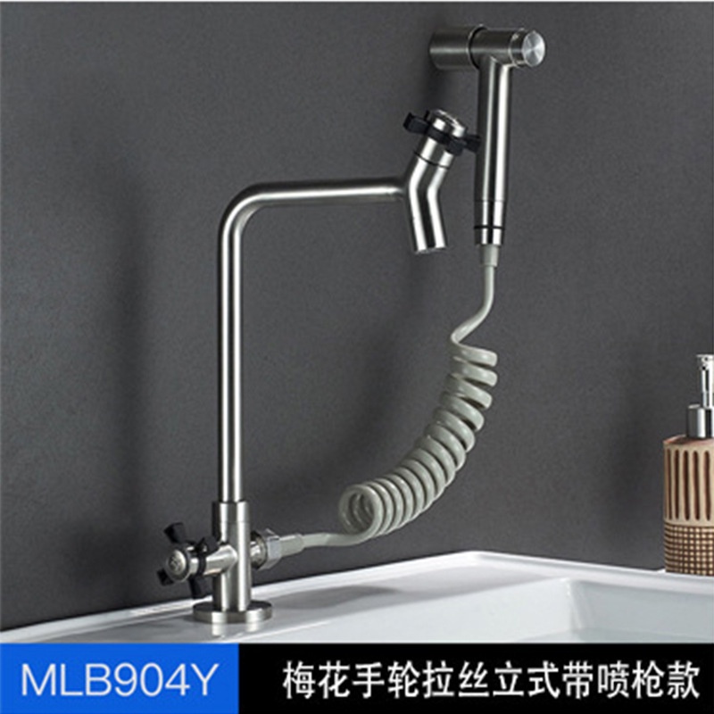 ก๊อกน้ําสแตนเลส เกรด 304 แบบหมุนได้ พร้อมปืนสเปรย์ สําหรับสระว่ายน้ํา - รูปที่ 2