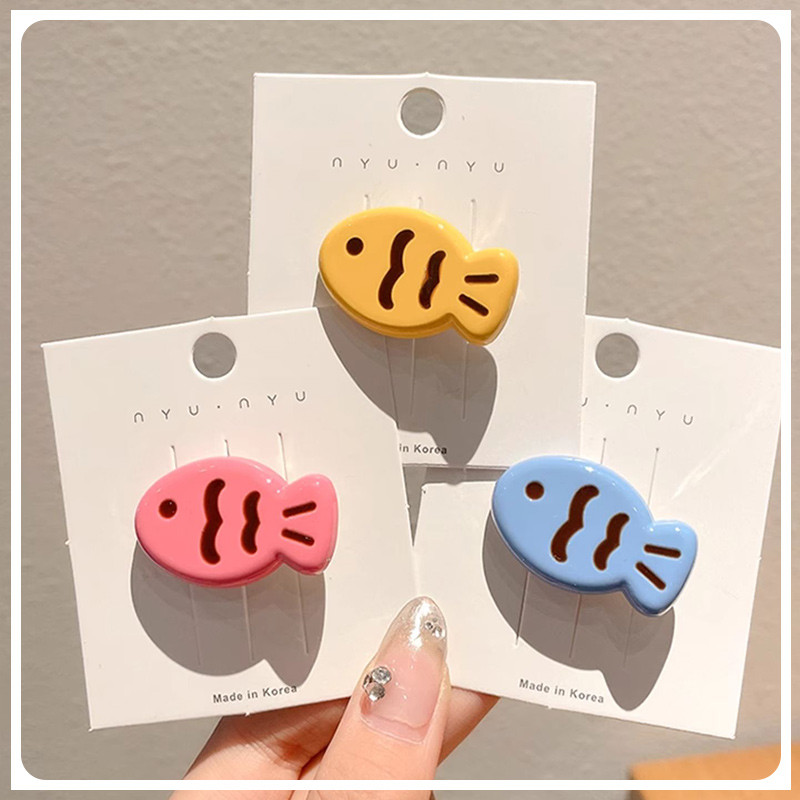 Rubuyou น่ารัก Candy สี Taiyaki Hair Clip มัลติฟังก์ชั่เครื่องประดับหัวใจสาวหวานปลาเล็ก ๆ น้อย ๆ คลิปผมม้า