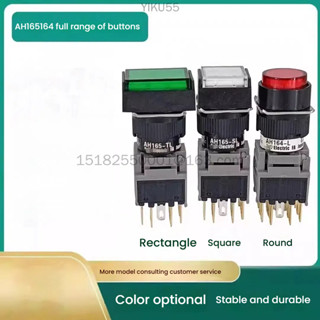 สวิตช์ปุ่มพร้อมไฟ AH164 AH165-TL SL L5 E3 GR W11E3
