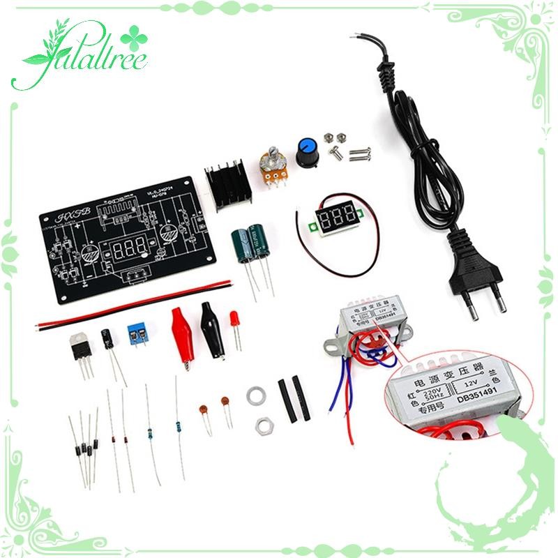 fulaltreeLM317 แหล่งจ่ายไฟควบคุมแบบปรับได้ DIY Kit LM317 ถึง DC 1.25-12V ห้องปฏิบัติการจ่ายไฟที่เสถี