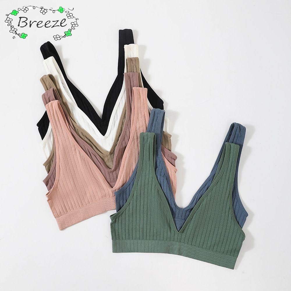 Breeze Sleeping Bralette Breathable Wire ฟรีสวยกลับ Deep V