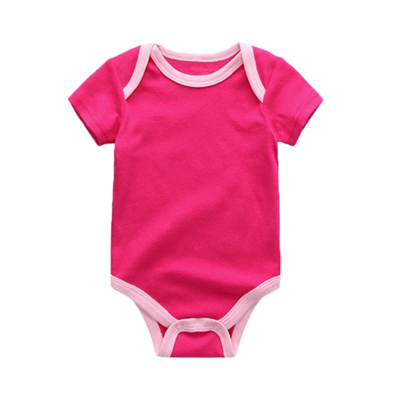 1 ชิ้นสีทึบทารกแรกเกิดฤดูร้อนนุ่มผ้าฝ้าย 100% เด็กทารกชุดบอดี้สูทเด็กผู้หญิงแขนสั้นเสื้อผ้าเด็ก - รูปที่ 6