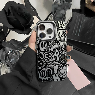 🔥GOOD🔥เคส IPhone 11 12 13 14 15 16 Pro MAX 14 15 Plus XR XSmax 7PLUS เปลือกป้องกันการตกของมอนสเตอร์กราฟฟิตี้สร้างสรรค์