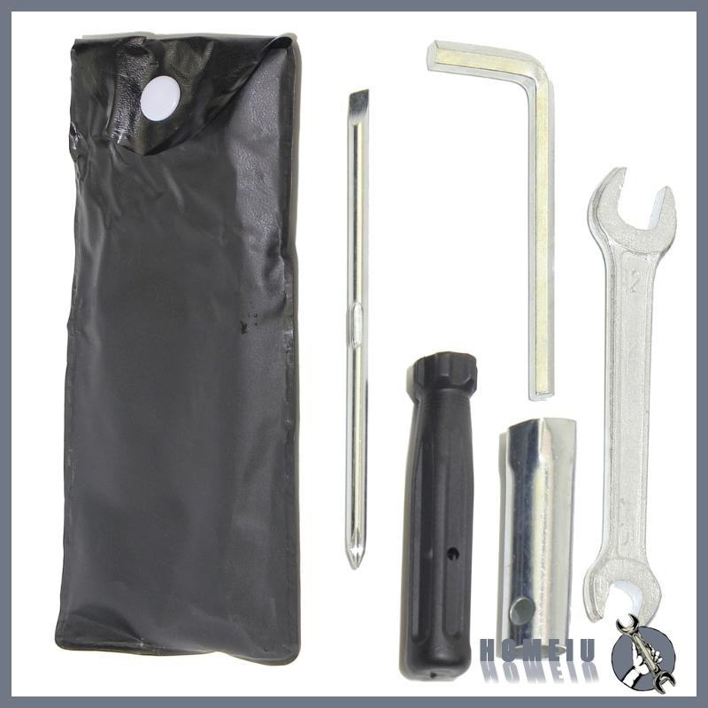 Homeiu 4 ชิ้น Universal รถจักรยานยนต์ซ่อมเครื่องมือไขควงคีมประแจปลายเปิด Spanners เครื่องมือบํารุงรักษารถจักรยานยนต์