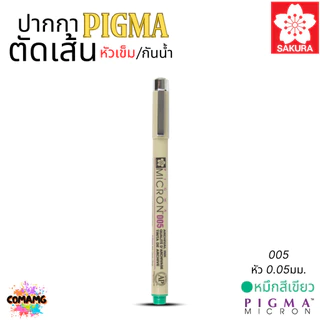 Sakura ปากกา PIGMA ตัดเส้น กันน้ำ หัวเข็ม/หัวพู่กัน/หัวกลม/หัวตัด สีหมึกคงทนไม่ซีดจาง ไม่ซึมทะลุ ออกบิลได้ พร้อมส่ง