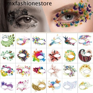 Mxfashione สติกเกอร์รอยสักชั่วคราว อายแชโดว์ อายไลเนอร์ กันน้ํา หลากสี