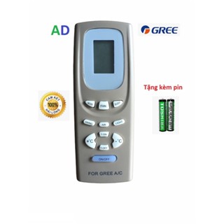 Gree brown ตัวควบคุมเครื่องปรับอากาศทางเดียว 2 ฟรี พร้อมรีโมตแบตเตอรี่ ของแท้ Gree-remote Gree brown เครื่องปรับอากาศทางเดียวแทน