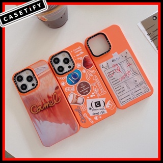 Casetify เคสโทรศัพท์มือถือ ผ้ากํามะหยี่ขนนิ่ม ลายสติกเกอร์กาแฟ สําหรับ Iphone 14ProMax 13Pro 13 11 12Promax 13Promax 12 13 14