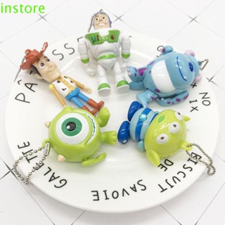 พวงกุญแจ จี้ตุ๊กตาฟิกเกอร์ Buzz Lightyear PVC ของเล่นสําหรับเด็ก