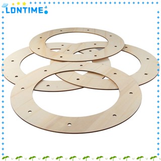 Lontime พวงหรีดไม้เปล่า ทรงกลม ลายดอกไม้ สําหรับแขวนตกแต่งบ้าน DIY