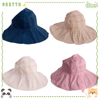 Nextth หมวกชายหาด หมวกกันแดด ป้องกันรังสียูวี แบบพกพา พับได้ ขนาดใหญ่ สําหรับผู้หญิง