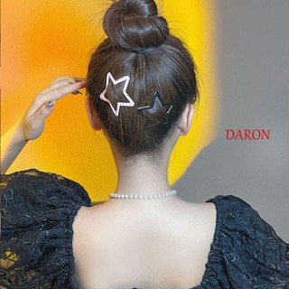 Daron กิ๊บติดผม โลหะผสมกลวง รูปดาวห้าแฉก แนวสตรีท