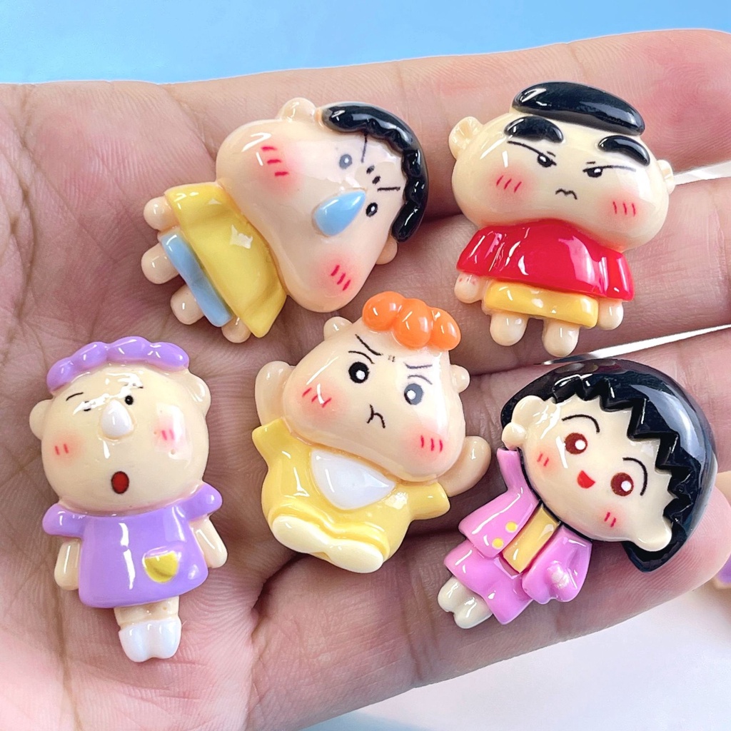 [4 #] Jibbitz Crocs ยางรัดผม เรซิ่น ลายการ์ตูนอนิเมะชินจังน่ารัก แฮนด์เมด diy อุปกรณ์เสริม สําหรับรองเท้า SC