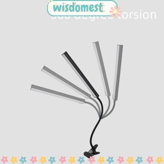 WISDOMEST โคมไฟตั้งโต๊ะ LED หรี่แสงได้ 360 องศา สําหรับตกแต่งเล็บ