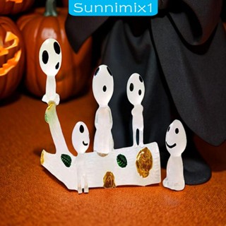 [Sunnimix1] ฟิกเกอร์ตอเรืองแสง รูปผีน่ารัก สําหรับตกแต่งโต๊ะทํางาน ออฟฟิศ