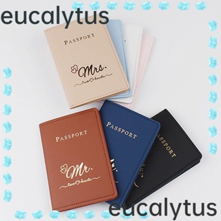 Eucalytus1 ปกหนัง PU กันน้ํา สําหรับใส่หนังสือเดินทาง บัตรเครดิต หนังสือเดินทาง