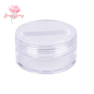 Amongspring&gt; กระปุกเปล่า สําหรับใส่เครื่องสําอาง แป้งฝุ่น พร้อมพัฟ 12 มล.