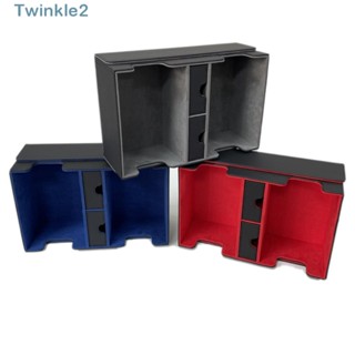 Twinkle กล่องการ์ดเกม หนัง PU ผ้ากํามะหยี่ แบบนิ่ม จุของได้เยอะ พร้อมลิ้นชัก ขนาดเล็ก หลายช่อง สําหรับเก็บการ์ด