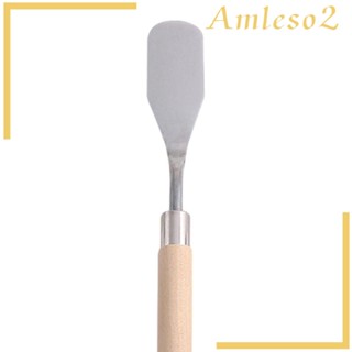 [Amleso2] จานผสมสีน้ํามัน อะคริลิค บนผ้าใบ สเตนเลส สําหรับผสมสี ผสมสี ทาสีเค้ก