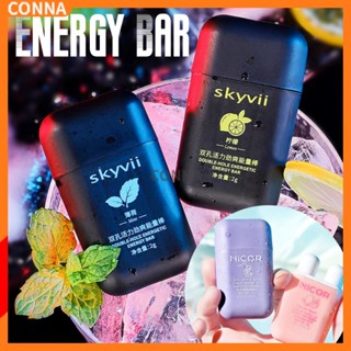 Nicor Skyvii เครื่องสูดจมูกสำหรับ Essential Double Hole Energy Energy Bar สดชื่นขับรถ Sleepy Energizing Nasal Inhaler Stick กระตุ้นกลิ่น Teiph