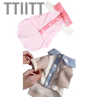 Ttiitt Puppy Clothes  Stretchy Pet Shirt Button Up 2 Legged Fashionable for Winter Daily