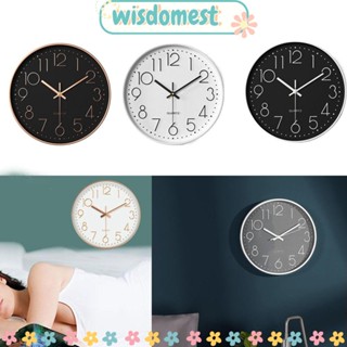 WISDOMEST นาฬิกาแขวนผนัง ทรงกลม ขนาด 12 นิ้ว หรูหรา สําหรับตกแต่งบ้าน ห้องนั่งเล่น