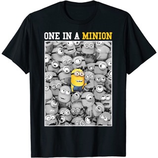 เสื้อยืดคอกลม แขนสั้น ผ้าฝ้าย 100% พิมพ์ลายการ์ตูน Despicable Me Minions Texas Minions พลัสไซซ์ สําหรับผู้ชาย