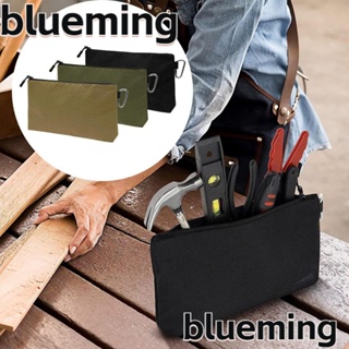 Blueming2 กระเป๋าซิป สีดํา พร้อมคาราบิเนอร์ สําหรับใส่เครื่องมือช่าง