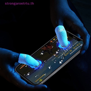 Strongaroetrtu ปลอกสวมนิ้ว กันลื่น ระบายอากาศ กันเหงื่อ พร้อมกล่อง สําหรับเล่นเกม 2 4 ชิ้น