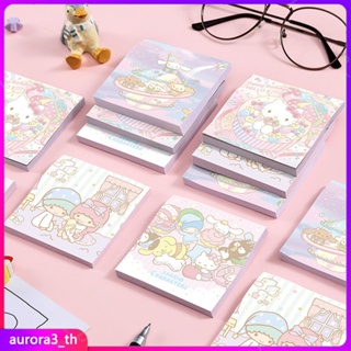 【ในการจัดส่ง】การ์ตูน INS อะนิเมะ Sanrio Note สีดำสติกเกอร์ความงามน่ารัก Hello Kitty กระดาษโน๊ตอบเชยม้วนกระดาษตกแต่งของขวัญนักเรียน