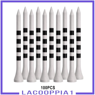 [Lacooppia1] ที่ตั้งลูกกอล์ฟ ลายทาง ไม่แตกหัก ทนทาน ยาว 70 มม. สีขาว 100 ชิ้น