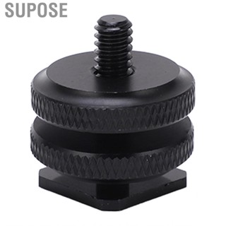 Supose Cold Shoe Adapter Mount 1/4in Thread Flat Flash for Photography