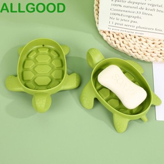 Allgoods กล่องสบู่พลาสติก รูปเต่าน่ารัก ระบายน้ําได้ในตัว สร้างสรรค์ กันลื่น สําหรับอ่างอาบน้ํา