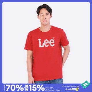 เสื้อเลือกตั้ง LEE เสื้อยืดแขนสั้นผู้ชาย ทรง REGULAR รุ่น LE S523MTSSF02 สีแดง