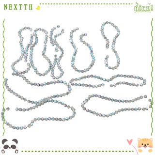 Nextth ลูกปัดแก้วคริสตัล สีเขียว 6 มม. 6 มม. สําหรับทําเครื่องประดับ ต่างหู DIY