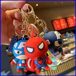 Gp1 พวงกุญแจ จี้การ์ตูน The Avengers Spiderman Iron Man Hulk Thor Batman PG1