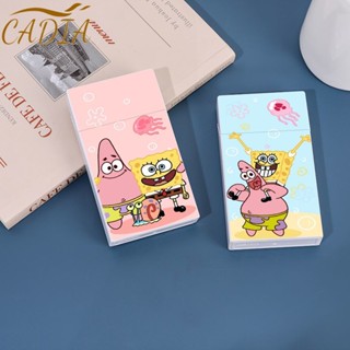 เคสบุหรี่พลาสติก แบบแข็ง กันน้ํา พิมพ์ลาย SpongeBob น่ารัก กันแรงดัน