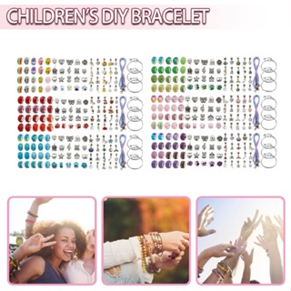 New Girls Bracelet Making Kit Beads Jewellery Charms Pendant Set DIY Kids Gift