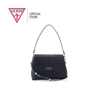 GUESS กระเป๋าผู้หญิง รุ่น AG903721 MIDDLETON CROSSBODY FLAP สีดำ กระเป๋าสะพาย