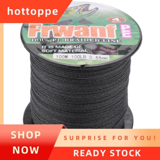 【hottoppe】Frwanf สายเอ็นตกปลาถัก PE 4 เส้น 100 ม. แข็งแรงมาก สําหรับตกปลาคาร์พ 100LB 4 เส้น