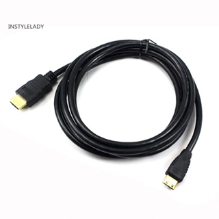 Instylelady DOONJIEY อะแดปเตอร์สายเคเบิล HDMI เป็น Mini HDMI V14 3D ความคมชัดสูง 1080P สําหรับโปรเจคเตอร์ HDTV