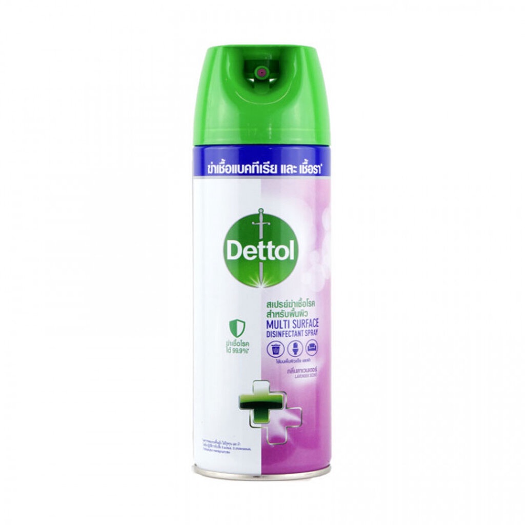 Dettol Disinfectant Spray Lavender 450ml ใหม่! เดทตอล สเปรย์ฆ่าเชื้อโรคสำหรับพื้นผิว กลิ่นลาเวนเดอร์ มีประสิทธิภาพในก...