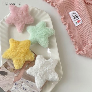 [highbuying] ใหม่ กิ๊บติดผม รูปดาวน่ารัก ขนนิ่ม สีพื้น ขนาดใหญ่ เครื่องประดับแฟชั่น สําหรับเด็กผู้หญิง พร้อมส่ง