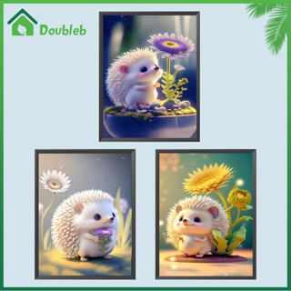 【Doub X ✮】ภาพวาดปักเพชร ทรงกลม ลายเม่น 5D DIY สําหรับตกแต่งบ้าน ✮