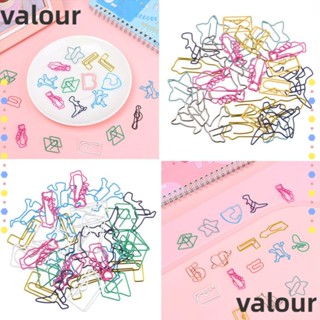 Valour คลิปหนีบกระดาษโน้ตบุ๊ก รูปสัตว์น่ารัก หลากสี 30 ชิ้น