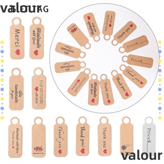 Valour ป้ายแท็กกระดาษคราฟท์ ลาย Thank You สีน้ําตาล สําหรับแขวนตกแต่งปาร์ตี้ DIY 100 ชิ้น