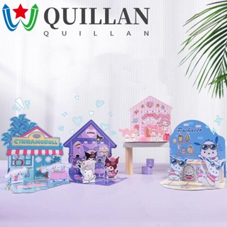 Quillan สติกเกอร์กระดาษ ลายอนิเมะ Melody kuromi 3D สไตล์เกาหลี DIY สําหรับตกแต่ง