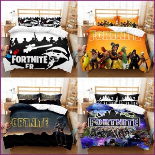 Sy2 FORTNITE 3in1 ชุดเครื่องนอน ผ้าปูที่นอน ผ้าห่ม ผ้านวม ซักทําความสะอาดได้ ใส่สบาย สําหรับหอพัก บ้าน ห้องนอน YS2